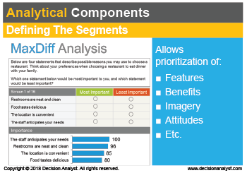 Analytical Components for Market Segmentation