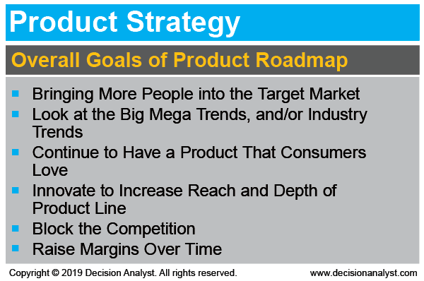 Overall Goals of Product Roadmap